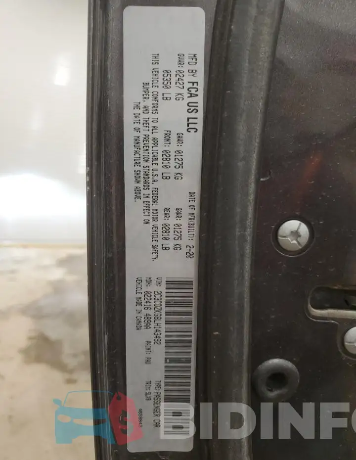 2C3CDZKG8LH143492 Photo# 12