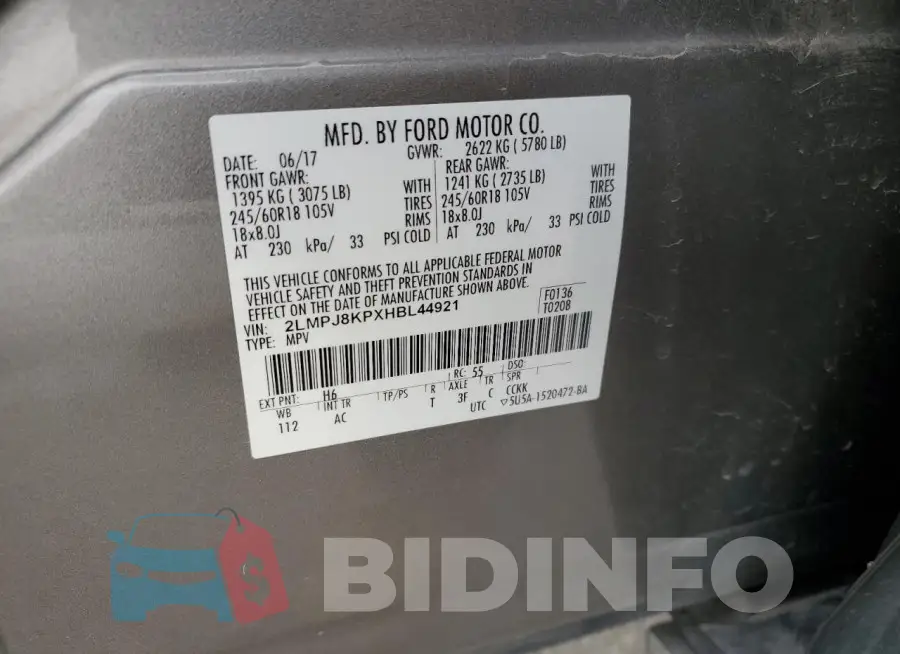 2LMPJ8KPXHBL44921 Photo# 13