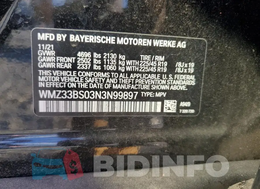WMZ33BS03N3N99897 Photo# 12