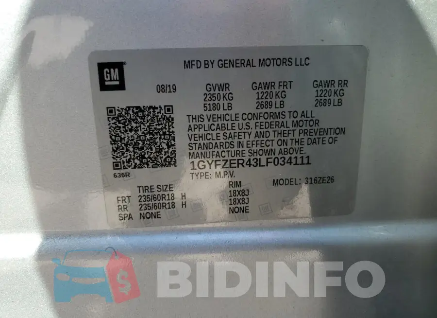 1GYFZER43LF034111 Photo# 13