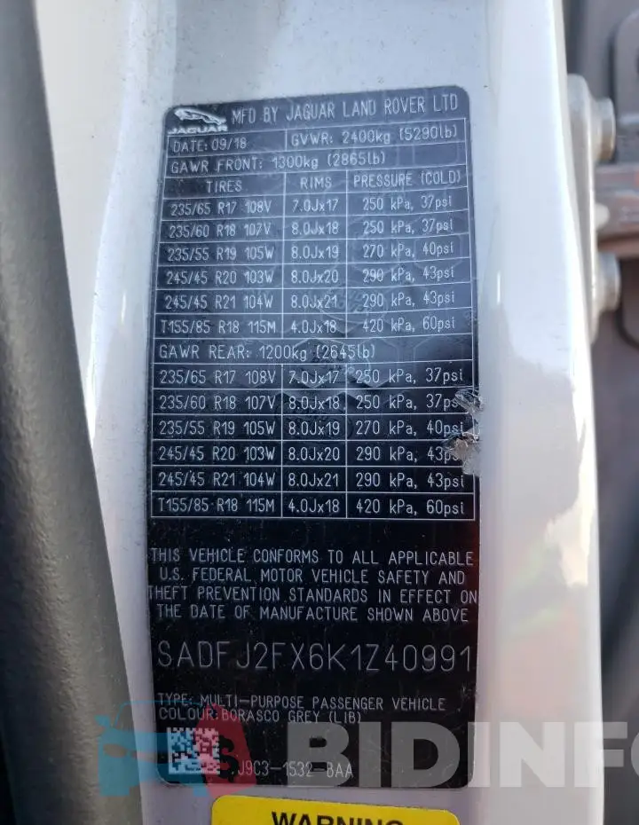 SADFJ2FX6K1Z40991 Photo# 14