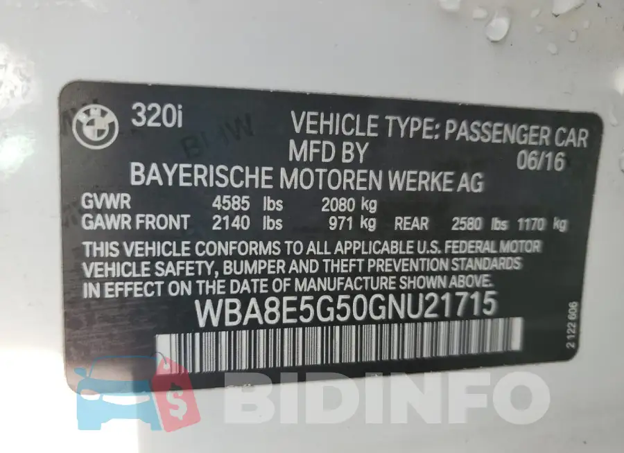 WBA8E5G50GNU21715 Photo# 12