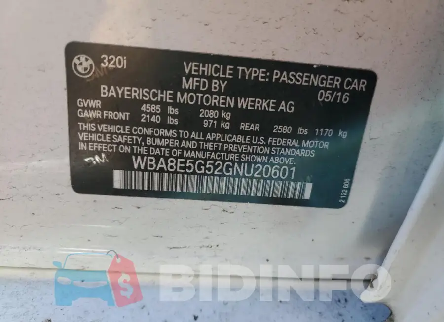 WBA8E5G52GNU20601 Photo# 12