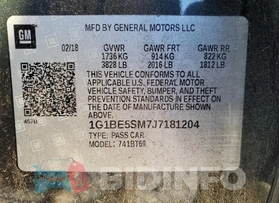 1G1BE5SM7J7181204 Photo# 12