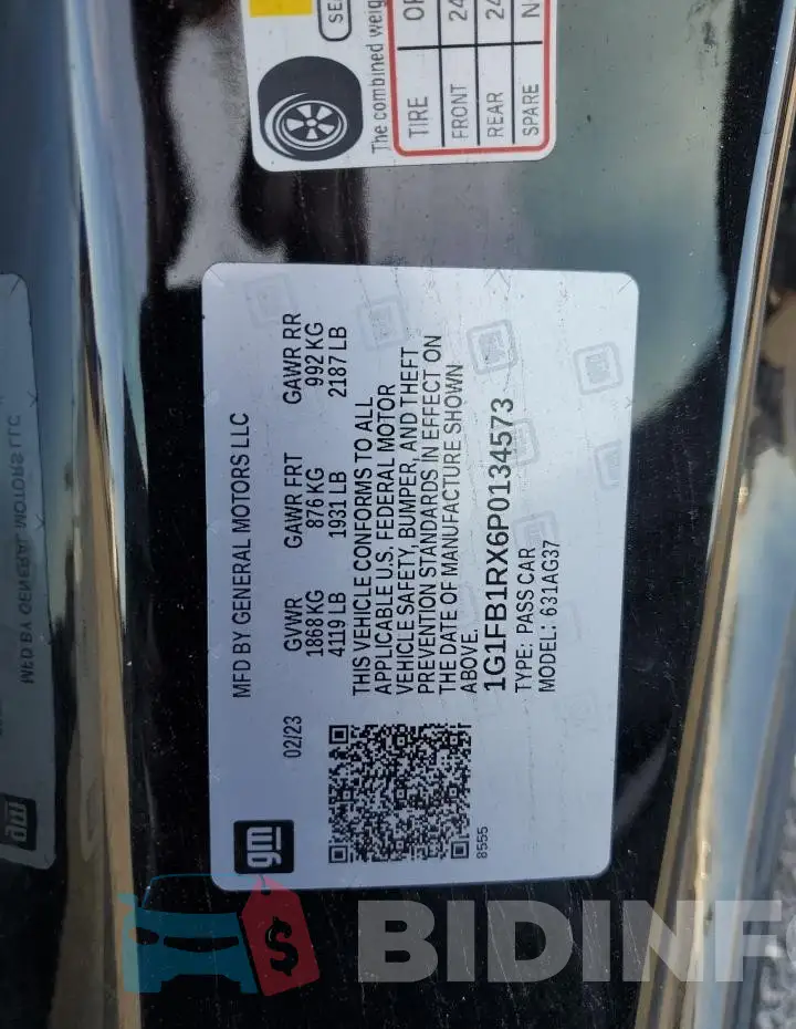 1G1FB1RX6P0134573 Photo# 12