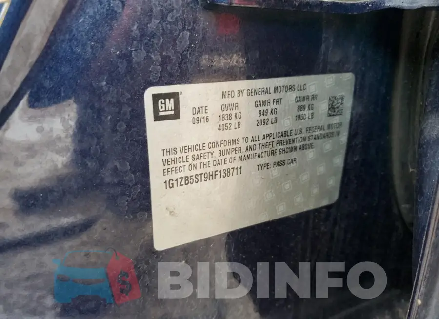 1G1ZB5ST9HF138711 Photo# 12