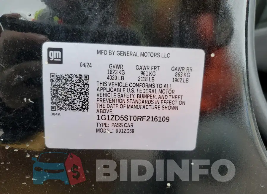 1G1ZD5ST0RF216109 Photo# 13