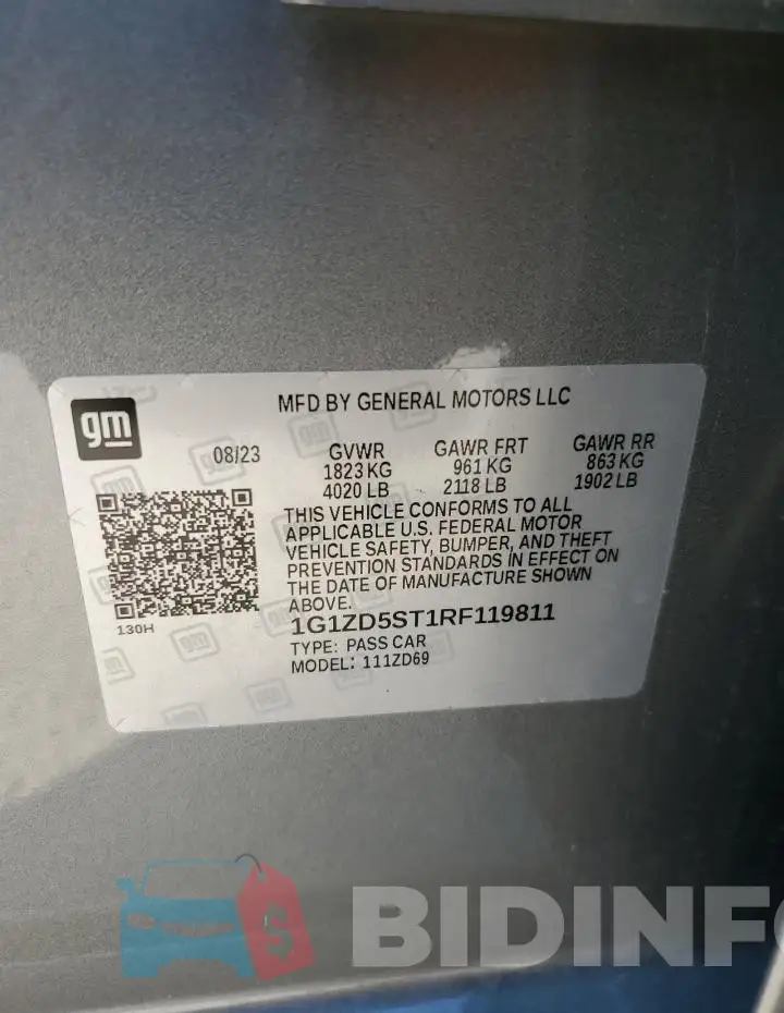 1G1ZD5ST1RF119811 Photo# 13