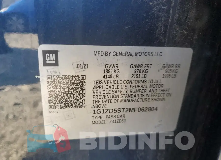1G1ZD5ST2MF062804 Photo# 12