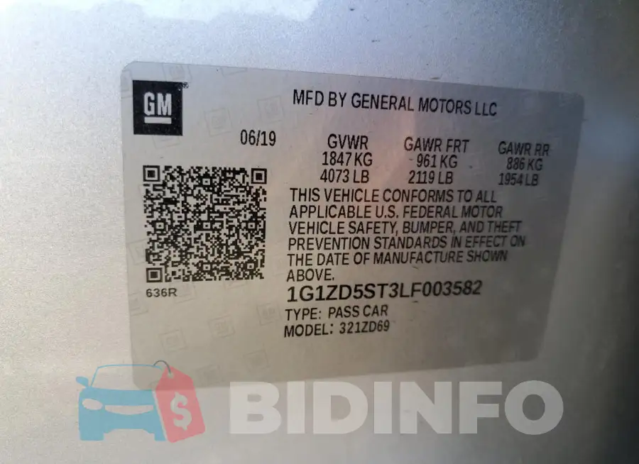 1G1ZD5ST3LF003582 Photo# 12