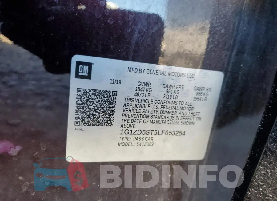 1G1ZD5ST5LF053254 Photo# 12