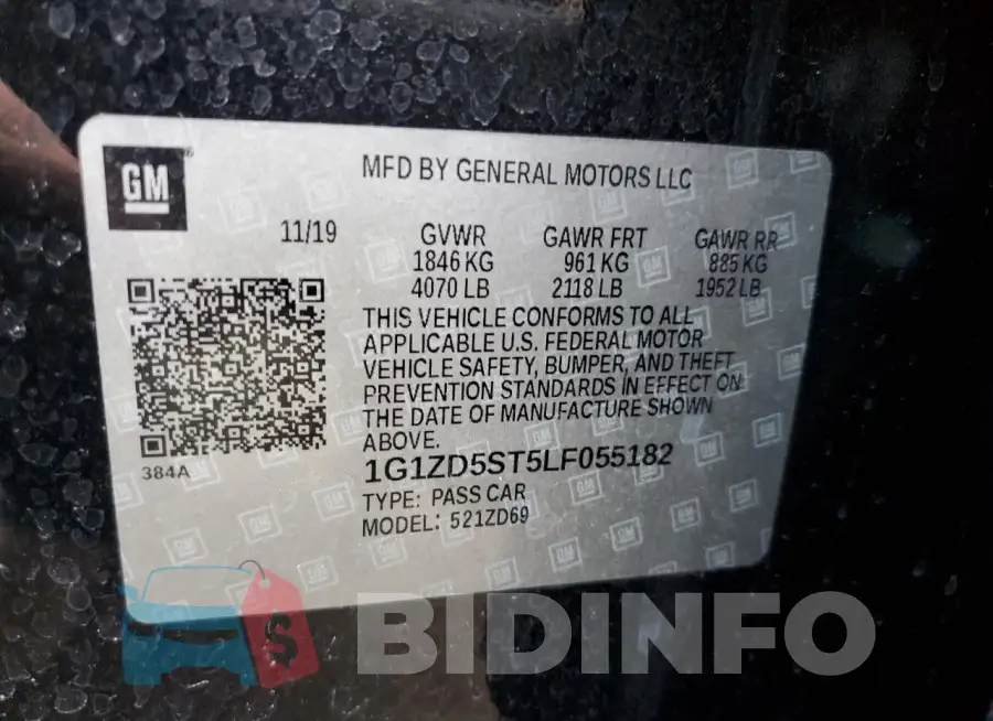 1G1ZD5ST5LF055182 Photo# 12