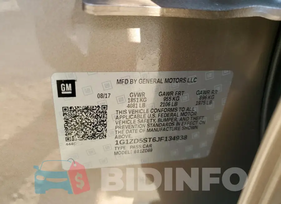 1G1ZD5ST6JF134938 Photo# 12