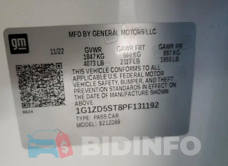 1G1ZD5ST8PF131192 Photo# 13