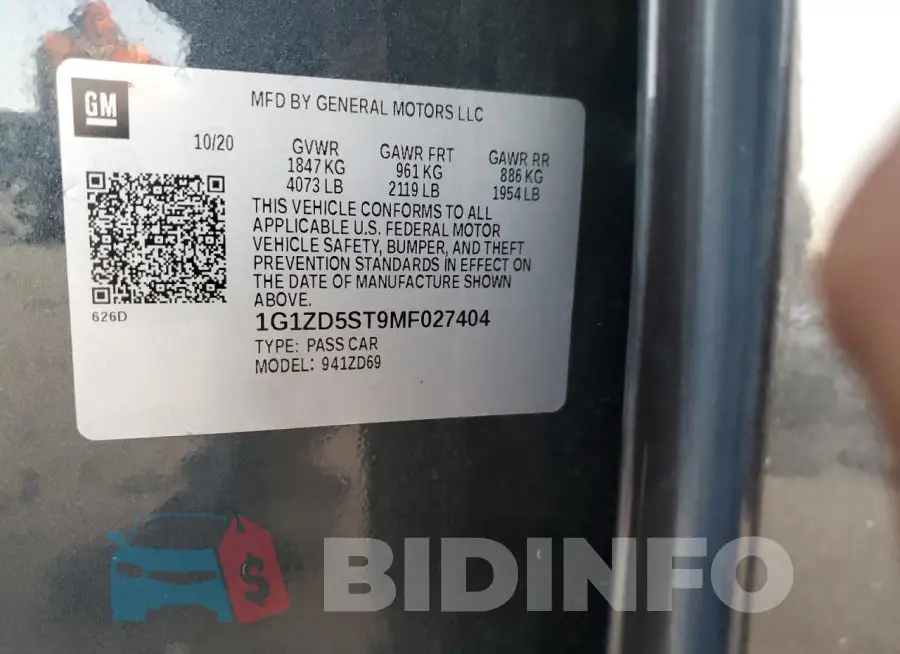 1G1ZD5ST9MF027404 Photo# 13
