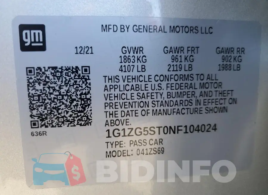 1G1ZG5ST0NF104024 Photo# 12