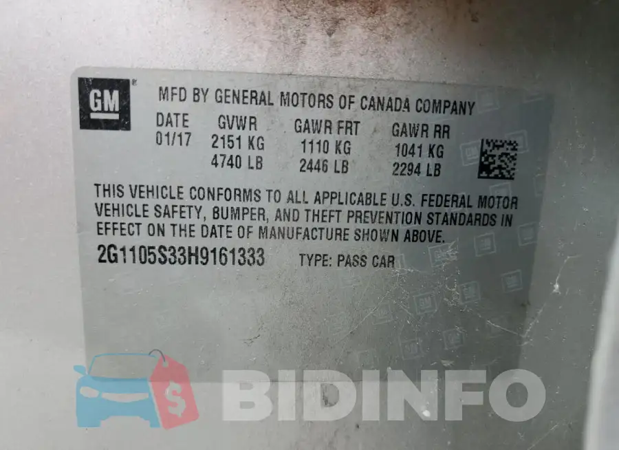 2G1105S33H9161333 Photo# 13