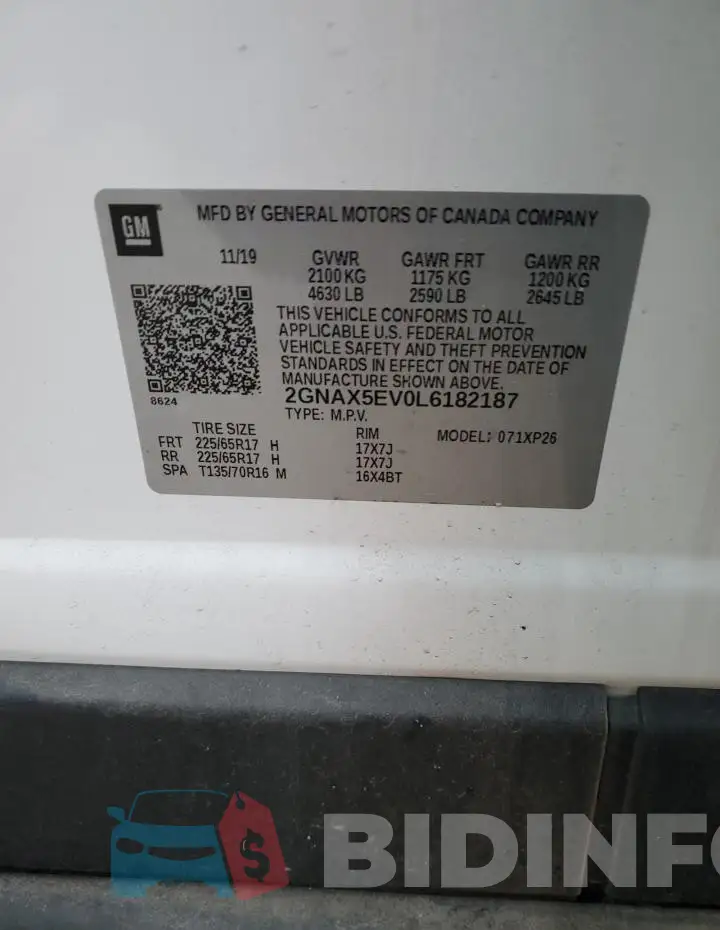 2GNAX5EV0L6182187 Photo# 14