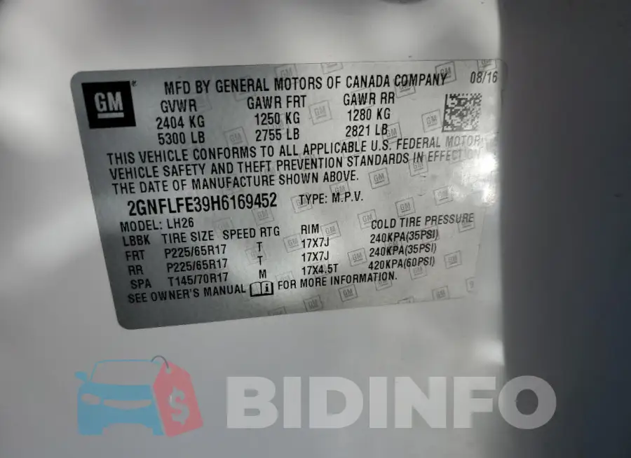 2GNFLFE39H6169452 Photo# 13