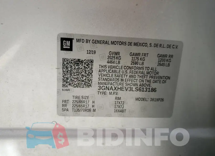 3GNAXHEV3LS613186 Photo# 13