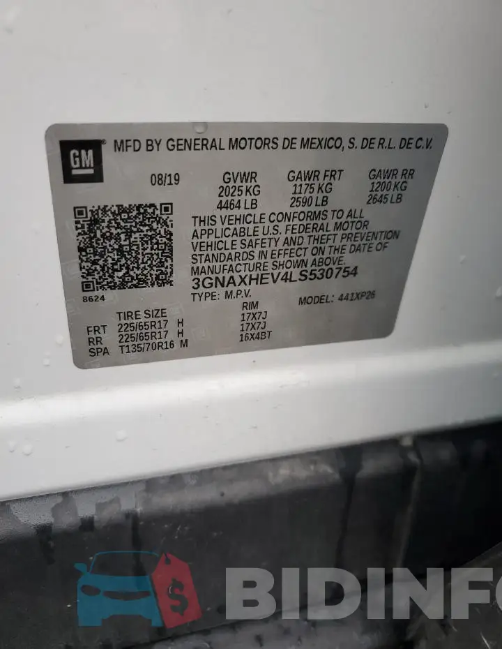 3GNAXHEV4LS530754 Photo# 13