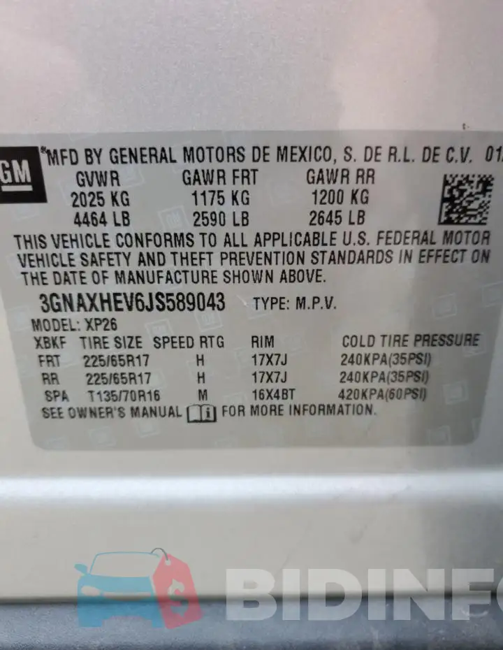 3GNAXHEV6JS589043 Photo# 13