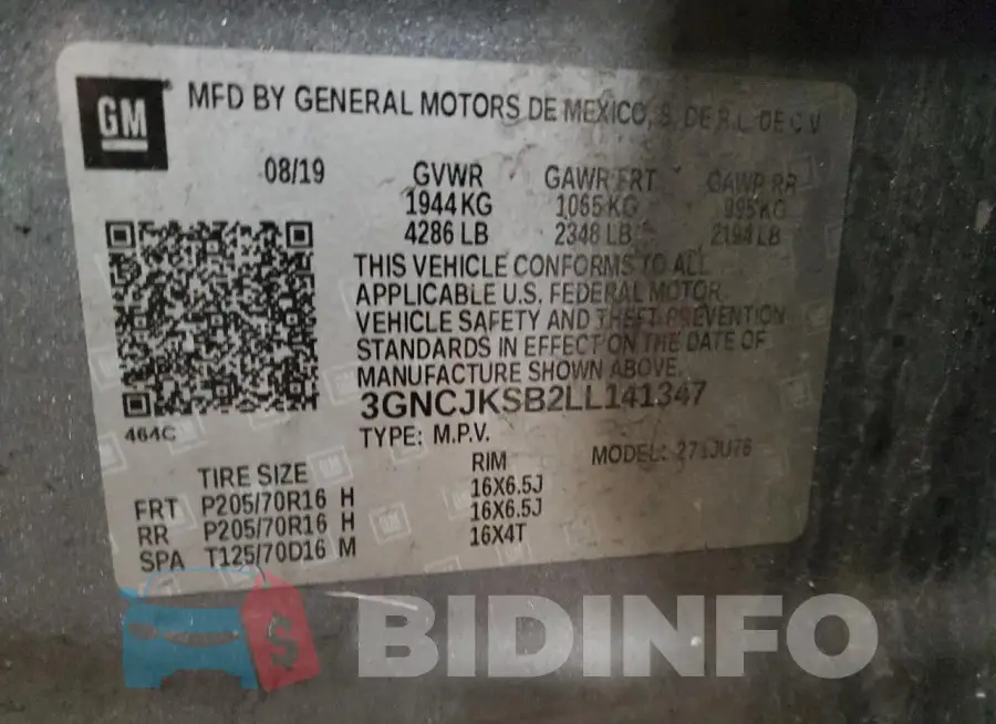 3GNCJKSB2LL141347 Photo# 13