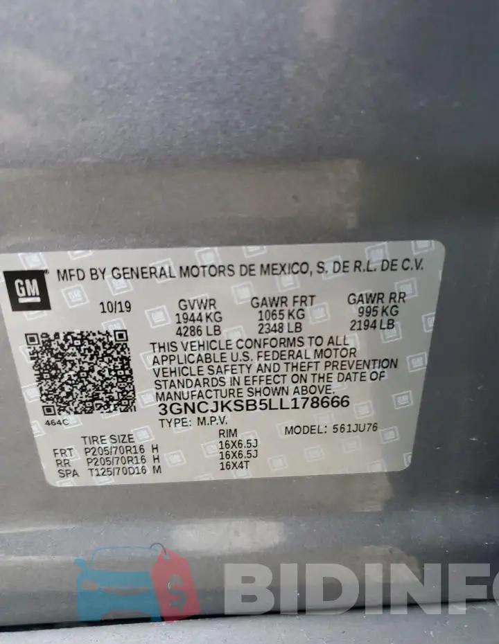 3GNCJKSB5LL178666 Photo# 13
