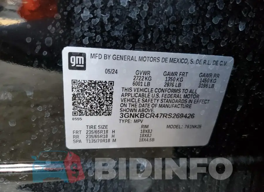 3GNKBCR47RS269426 Photo# 14