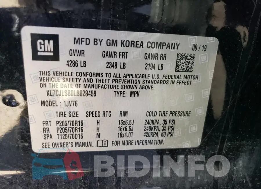 KL7CJLSB0LB028459 Photo# 14