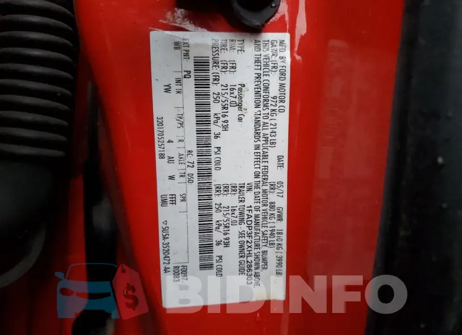 1FADP3F2XHL286303 Photo# 13