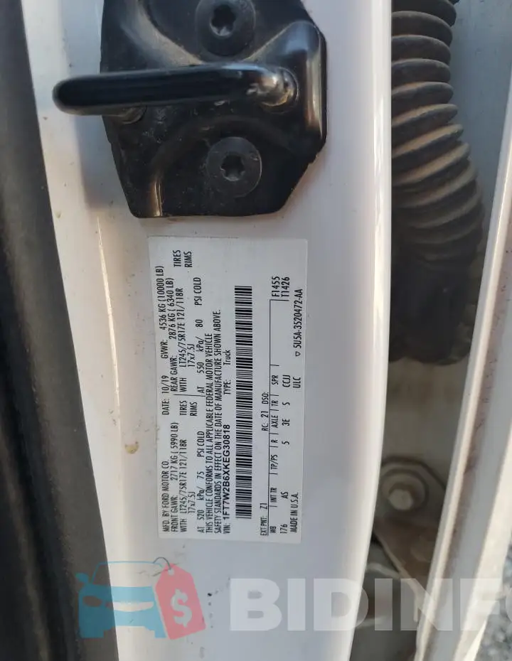 1FT7W2B6XKEG30818 Photo# 12