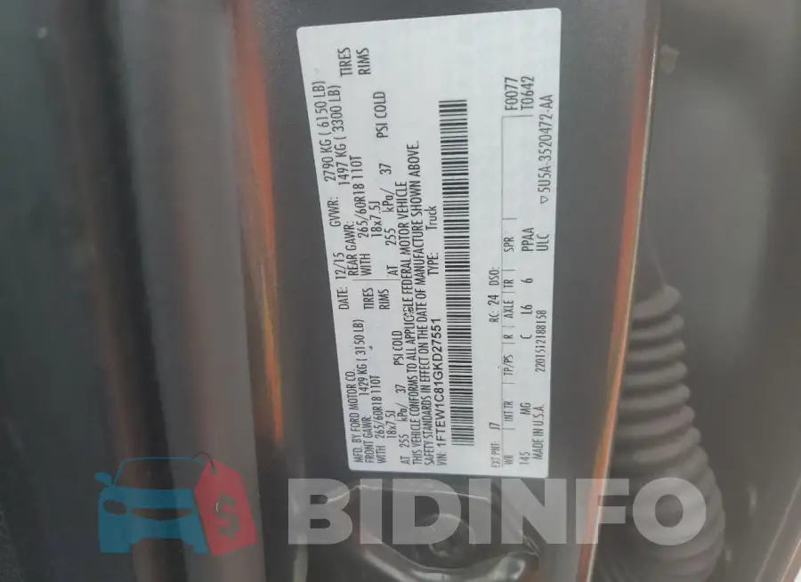 1FTEW1C81GKD27551 Photo# 12