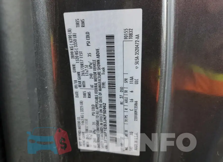 1FTMF1EB3JKF50962 Photo# 13