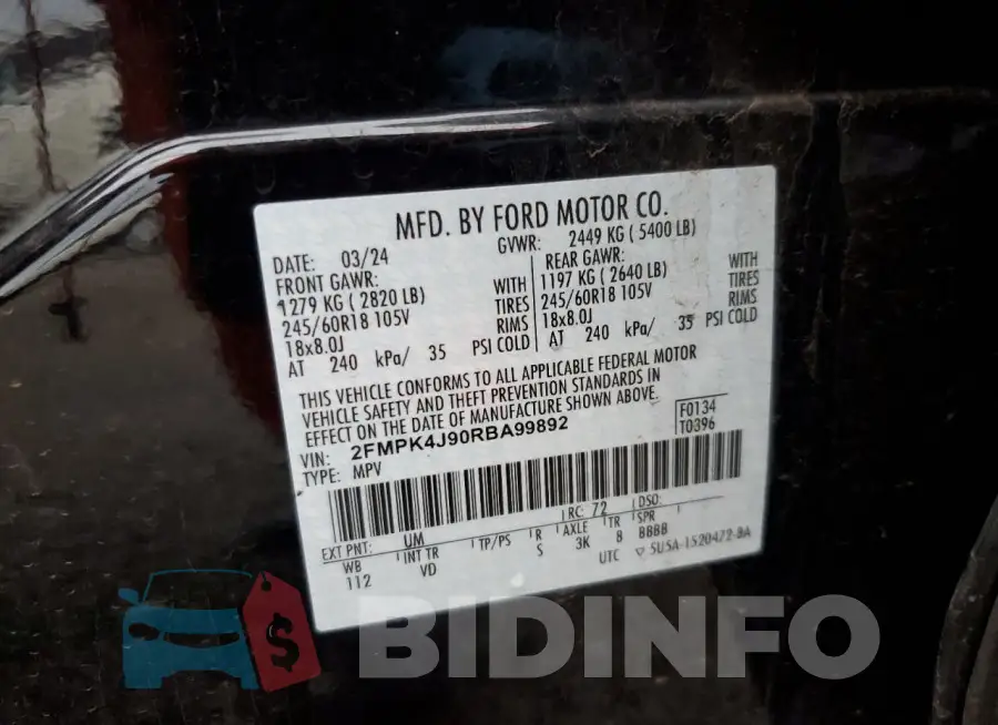 2FMPK4J90RBA99892 Photo# 14