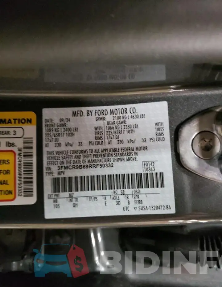 3FMCR9B69RRF50332 Photo# 13