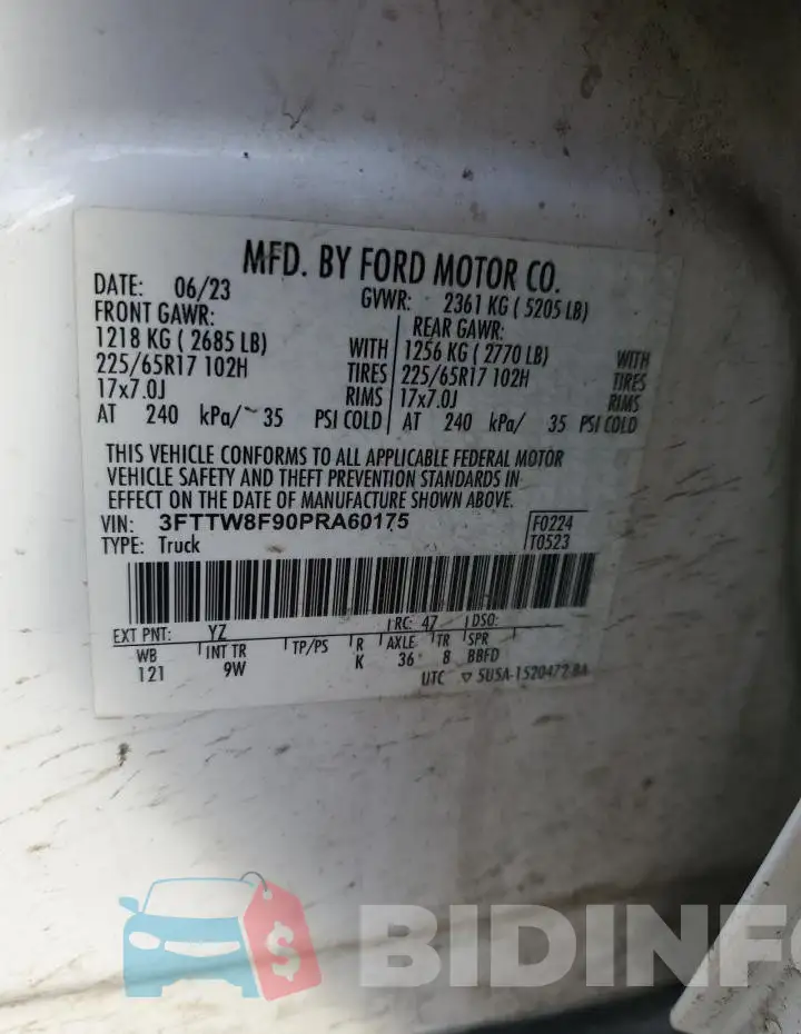 3FTTW8F90PRA60175 Photo# 12