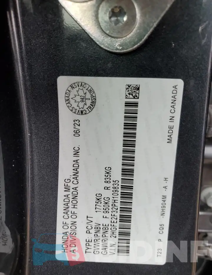 2HGFE2F32PH109835 Photo# 13