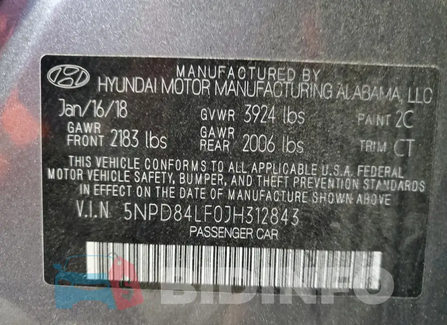 5NPD84LF0JH312843 Photo# 12