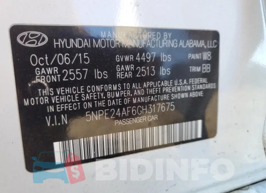 5NPE24AF6GH317675 Photo# 12