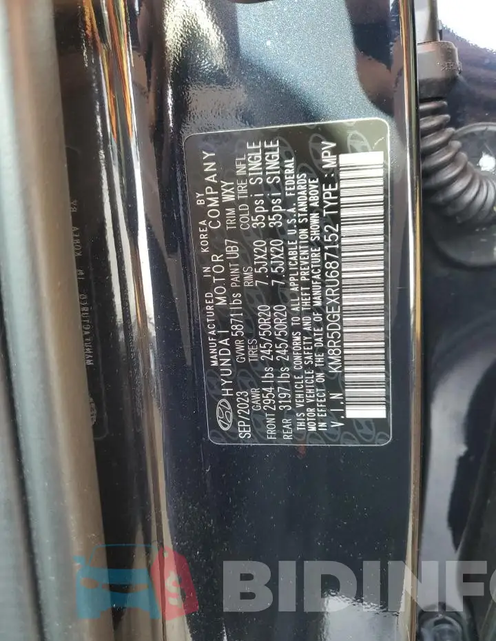 KM8R5DGEXRU687152 Photo# 13