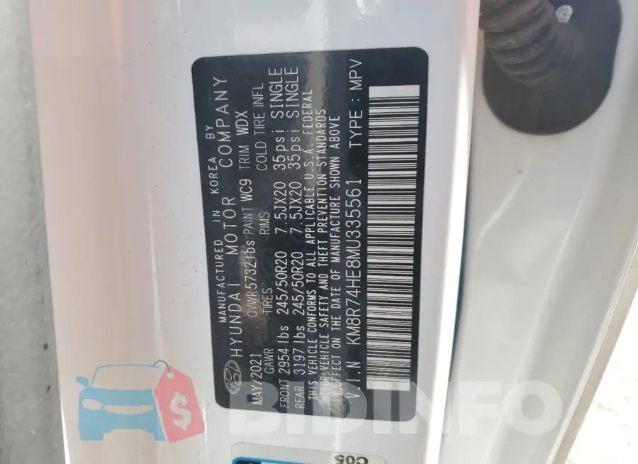 KM8R74HE8MU335561 Photo# 13