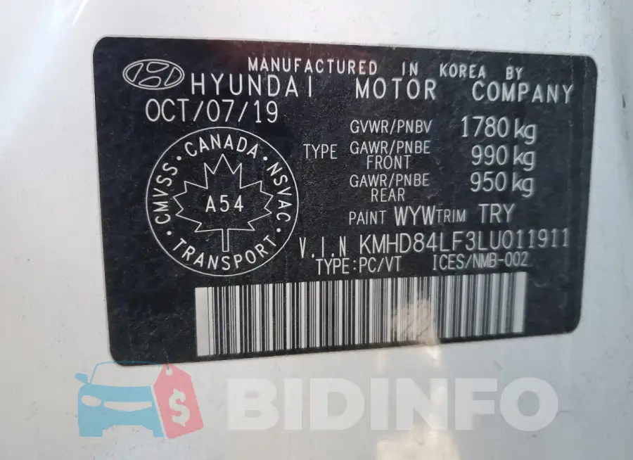 KMHD84LF3LU011911 Photo# 13