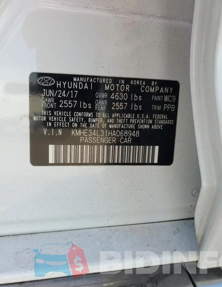 KMHE34L31HA068948 Photo# 13
