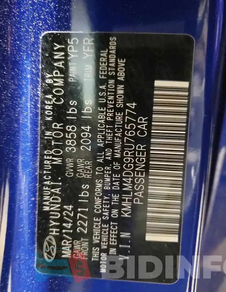 KMHLM4DG9RU765774 Photo# 13