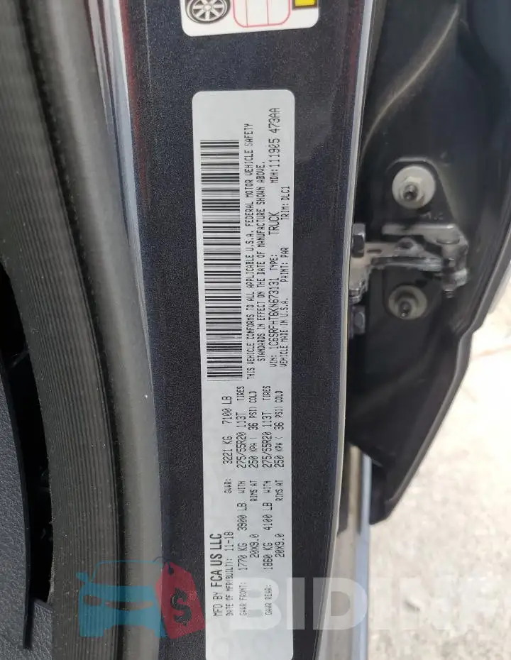 1C6SRFHT6KN673131 Photo# 13