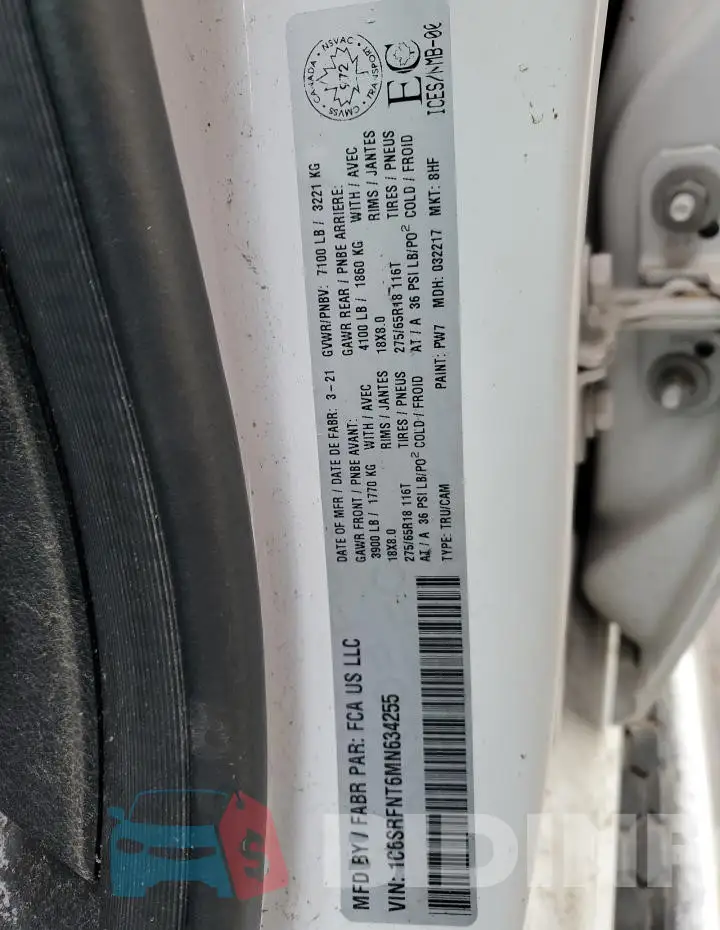 1C6SRFNT6MN634255 Photo# 13