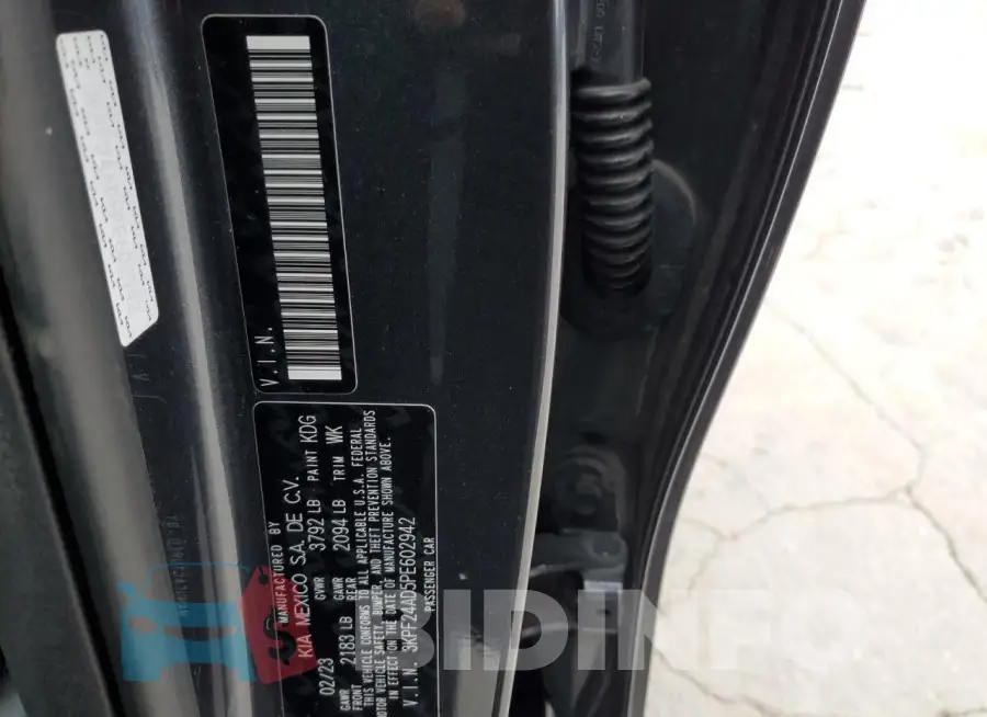 3KPF24AD5PE602942 Photo# 13