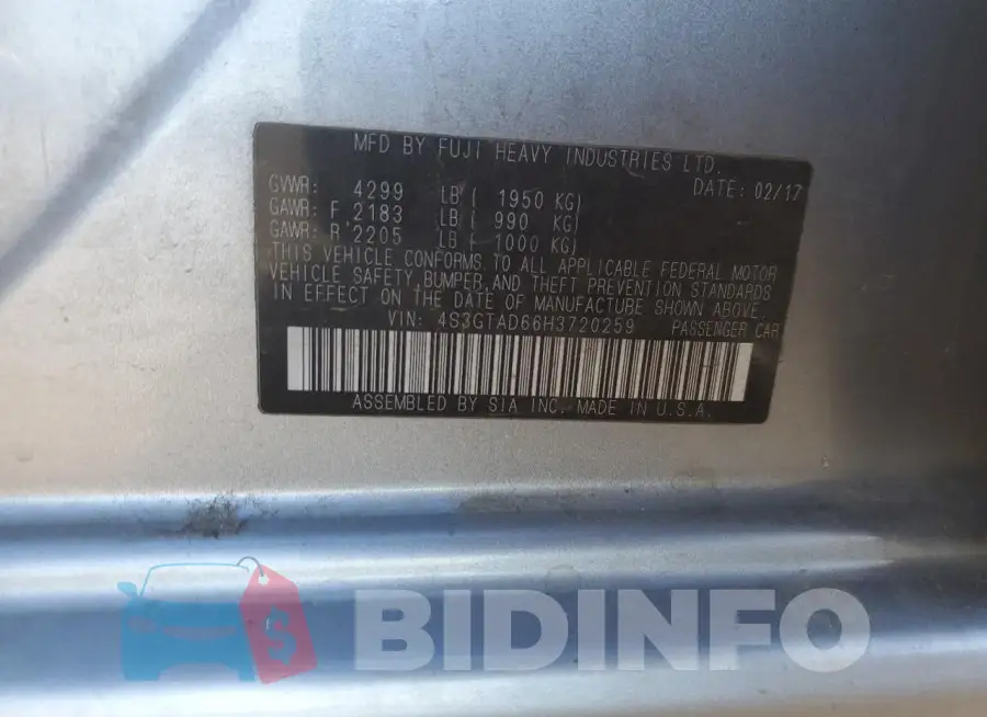 4S3GTAD66H3720259 Photo# 12