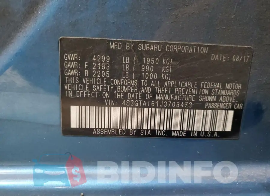 4S3GTAT61J3703473 Photo# 12